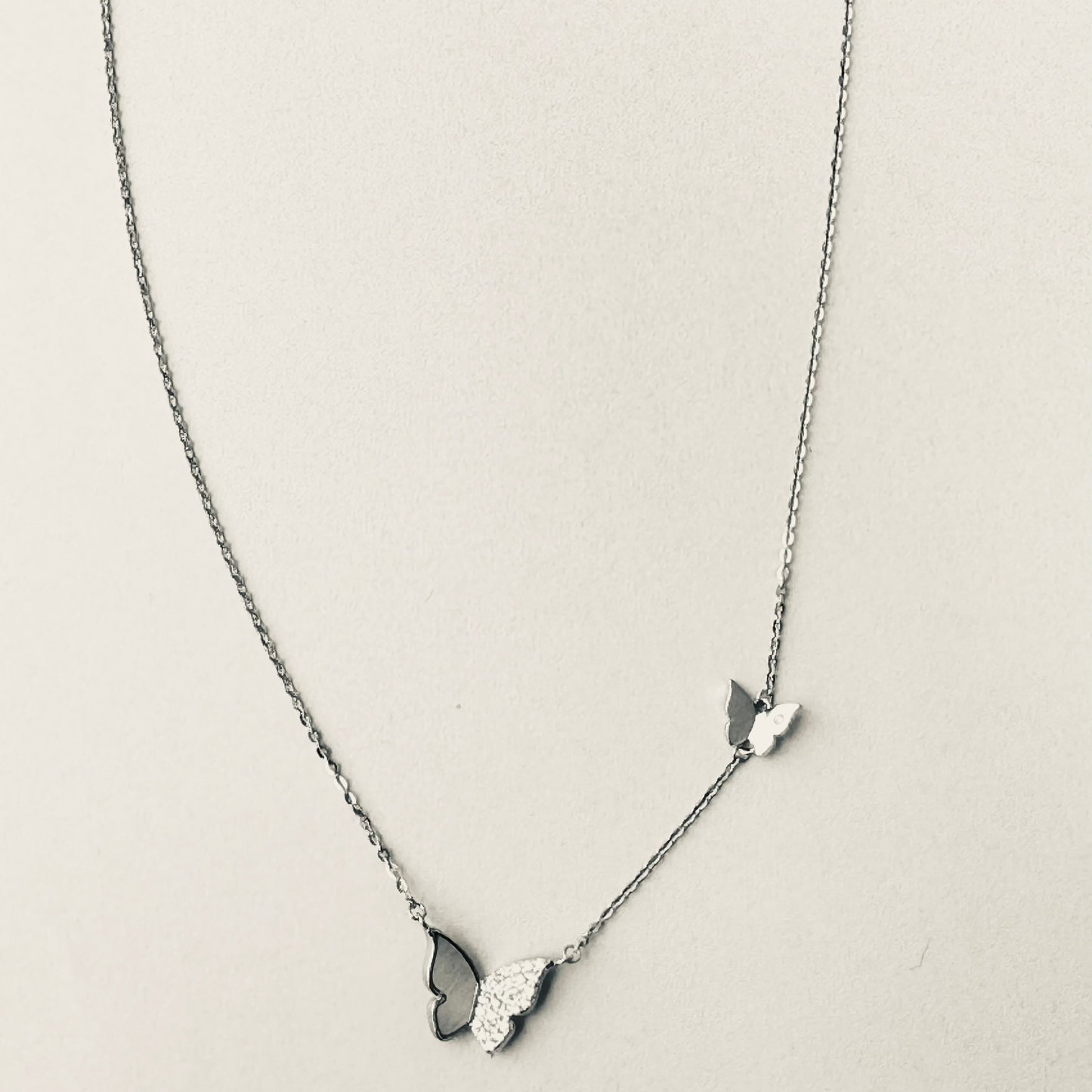 Butterfly Zircon Linked Necklace