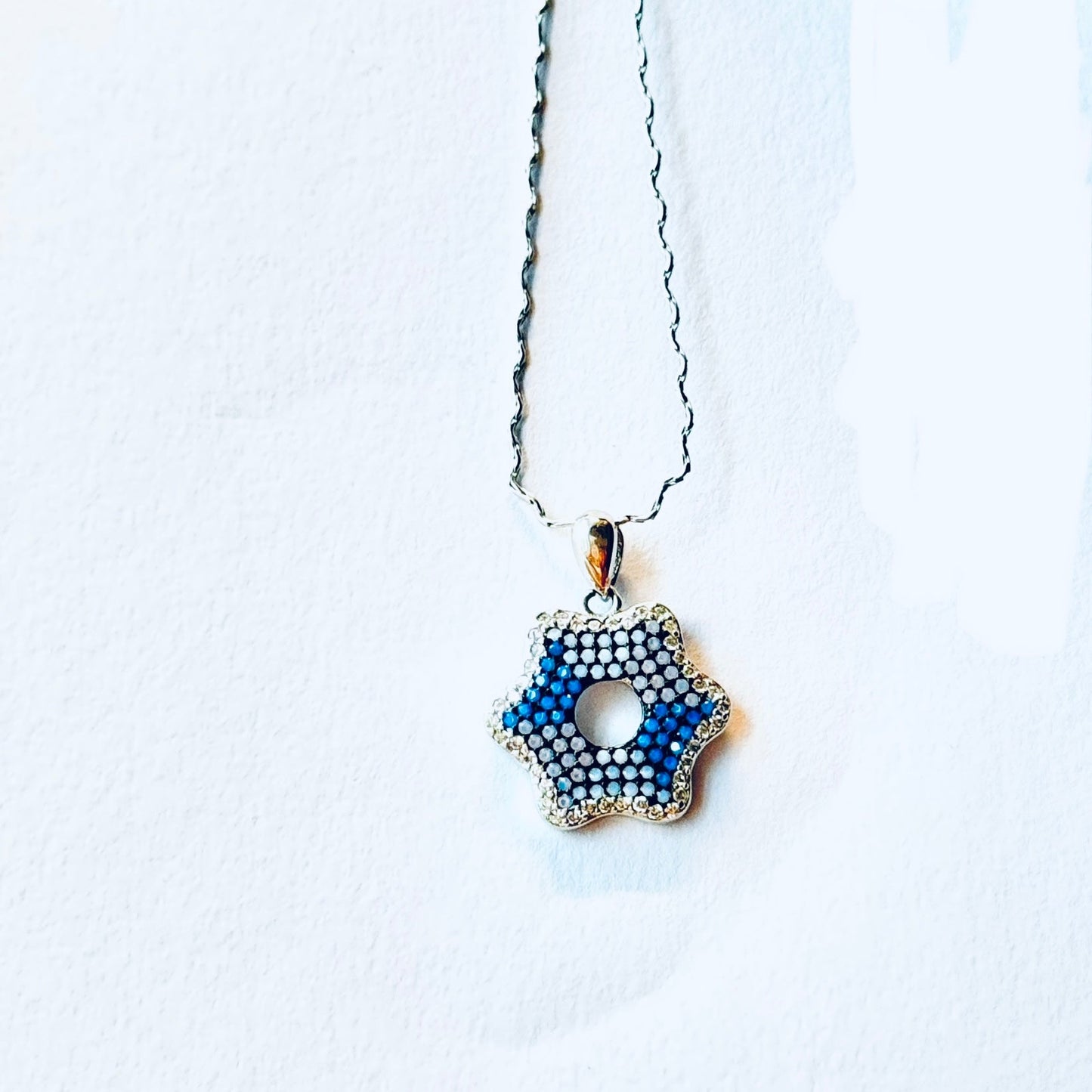 Floral hexagon Pendant Necklace
